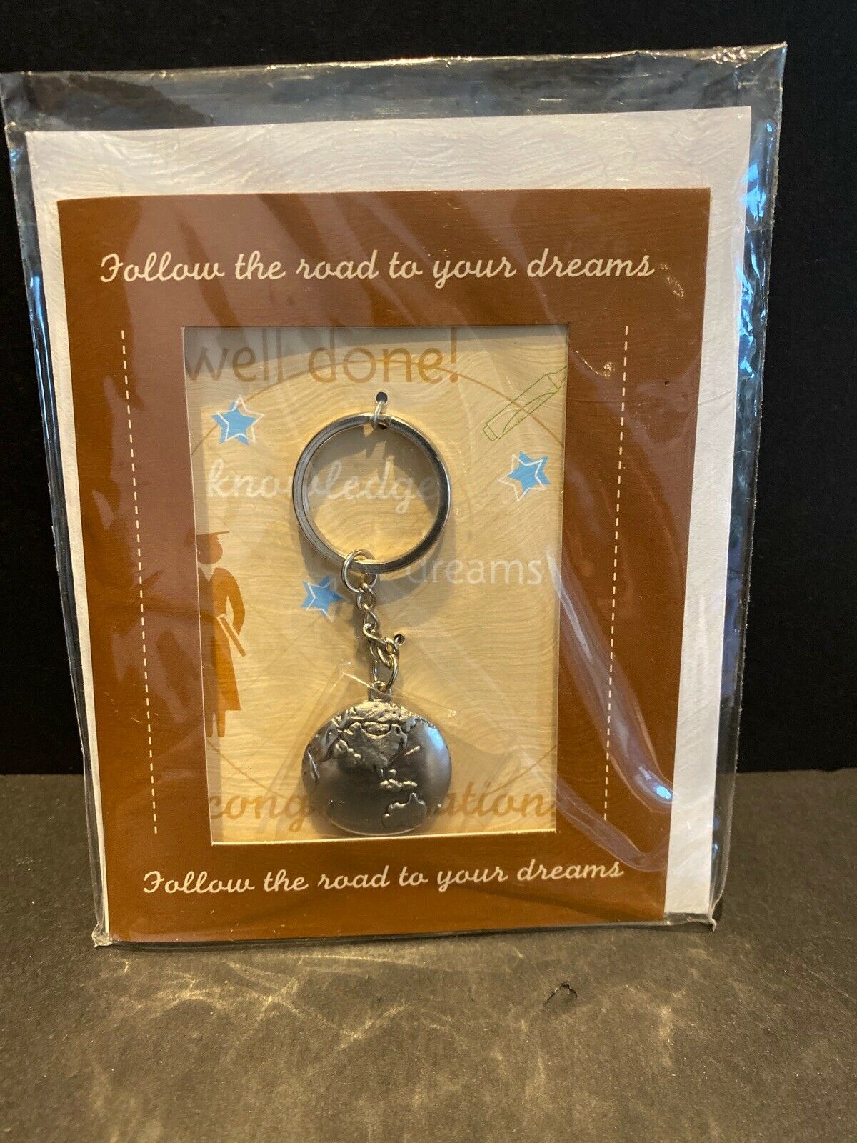Graduation Globe Metal Keychain and Greeting Card Russ NEW - Walmart.com