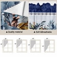 thumbnail image 5 of Navy Blue Christmas Swag Curtains for Kitchen/Bedroom/Living Room, Poinsettia Xmas Ball Berry Winter Scalloped Curtains 63 Inch Long, Window Swag Topper Curtains Valances 2 Panels Set 36"x63", 5 of 8