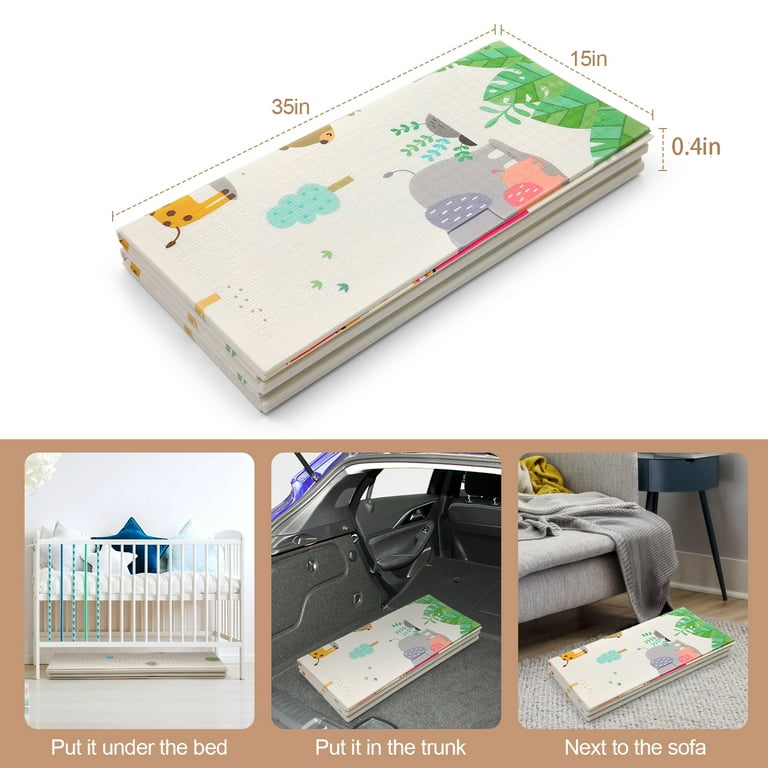 Portable Extra Large Foldable Play Mat, Waterproof Easy to Clean