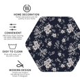 thumbnail image 3 of Pofeuu Retro Flower Print Coasters for Drinks, 4Pack PU Leather Coasters, Bar Drink Coasters for Tabletop Protection, Furniture from Damage-Hexagon, 3 of 6