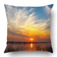 thumbnail image 1 of RYLABLUE Sunset River Landscape Pillowcase Pillow Cushion Cover 16x16 inch, 1 of 1