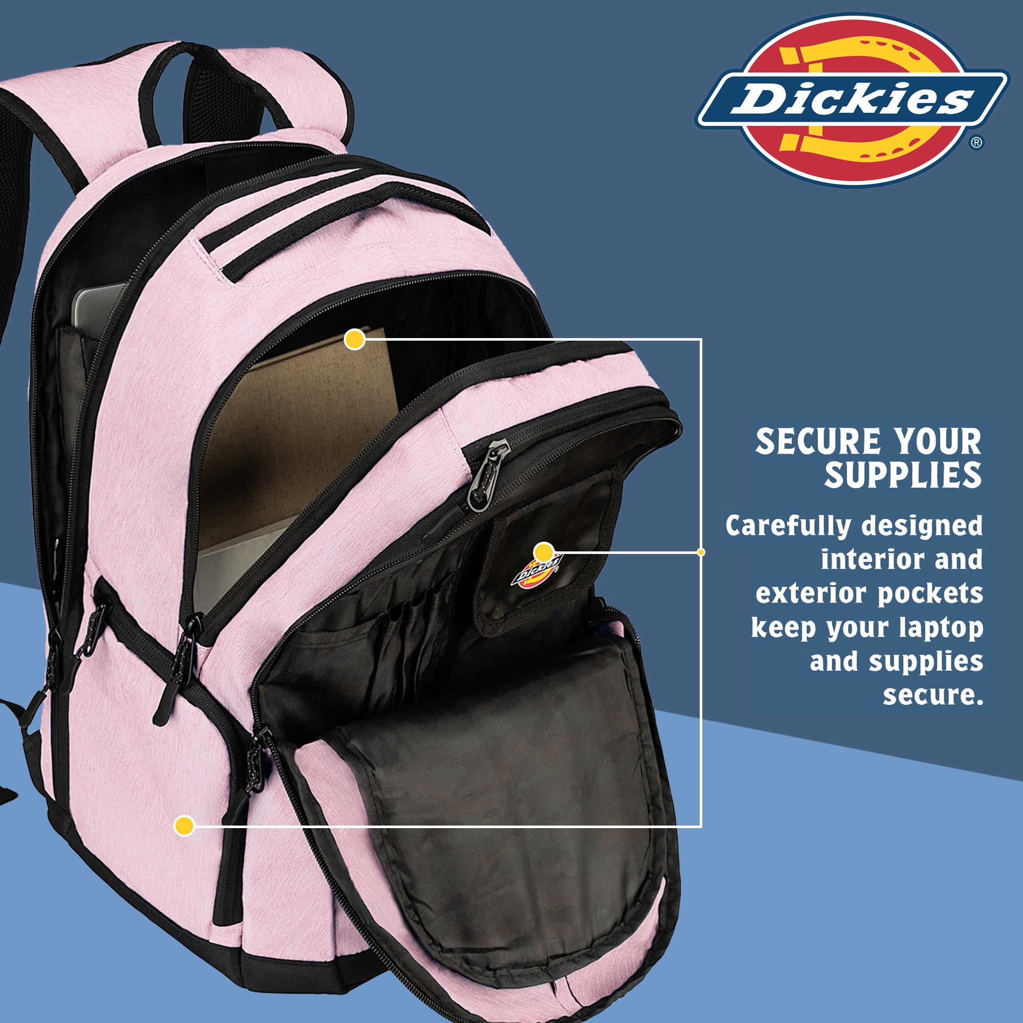 Dickies Water-Resistant Laptop Backpack for College - Durable & Comfortable 15.6 Inch Commuter Campus Bag