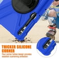 thumbnail image 4 of TECH CIRCLE Galaxy Tab S9 FE+/S9+/S8+/S7 FE/S7+ 12.4" Case,Rotatable Kickstand Heavy Duty Silicone Case with S Pen Holder Shoulder Strap Full Shockproof Rugged Protective Galaxy Tab 12.4" Case,Blue, 4 of 11