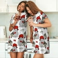 thumbnail image 4 of Naloa Rabbit And Hedgehog Print Women Nightgowns,Womens Loungewear,Short Sleeve Sleepwear,Comfy Ladies Nightdress, 4 of 6
