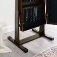 thumbnail image 2 of Linon Angela Cheval Mirror, Walnut, 63 inches High, 2 of 13