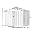 thumbnail image 6 of Sesslife Weather Resistant Durable Steel Metal Shed, White 64.56" x 35.43" x 71.65", 6 of 10