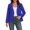 Blue, variant on Women Blazer Casual Suit Jacket V Neck Long Sleeve Solid Slim Office Work Business Professional Outwear, Gray XXL