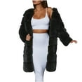 thumbnail image 1 of Abrigo Cálido De Invierno Para Mujer Chaqueta Acolchada A Prueba De Viento Parka Larga Para Exteriores Chaqueta Engrosada Acolchada Con Capucha De Piel Sintética Abrigo De Invierno Para Mujer Otoño, 1 of 6