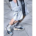 thumbnail image 6 of Niepce Inc Summer Gray Men's Techwear Streetwear Cargo Shorts With Belt, 6 of 6