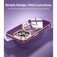 thumbnail image 2 of Magnetic Ture Color for iPhone 14 Pro Max Case with Exclusive Build-in Lens Cover [No.1 Strong N52 Magnet] for Women Girl Cute Love Girls Phone TPU Case (6.7")-Deep Purple, 2 of 6