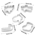 thumbnail image 4 of Bearachild Paquete de 5 galletas en relieve molde Sugarcraft acero inoxidable galleta molde fiesta postre cocina accesorio arcilla polimérica Herramientas y accesorios para hornear B, 4 of 6