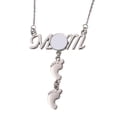 thumbnail image 1 of Photo Bezel Trays Pendant Necklace Sublimation Blank Mom Footprint Clavicle--Silver Plated 2-Product code 55934 Silver Plated 3, 1 of 4