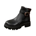 thumbnail image 2 of Willtoo Ankle Boots For Women Fall Winter Fashionable Chunky Shoes Low Heel Round Toe Side Zipper Casual Boots, 2 of 5
