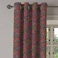 thumbnail image 3 of Ambesonne Ethnic Grommet Curtain, Leaves Eastern, 50" x 63", Burgundy Green, 3 of 6