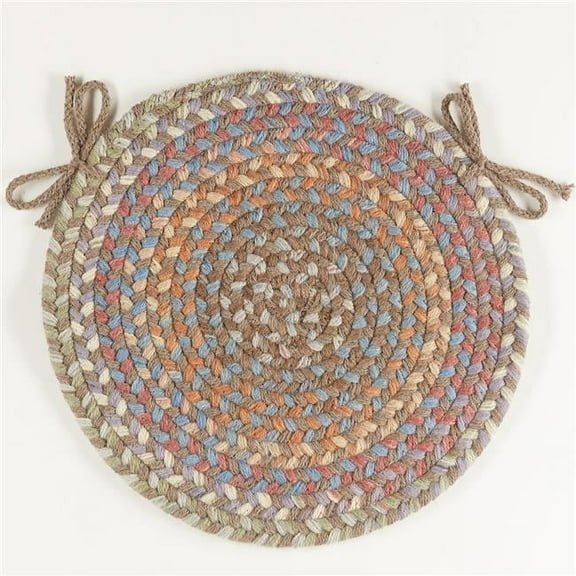 Rhody Rug BH37A015X015 15 in. Bar Harbor Mocha Chair Pad, Multi Color