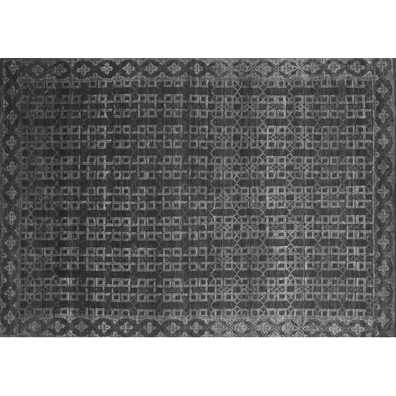 Ahgly Company Indoor Rectangle Abstract Gray Contemporary Area Rugs, 2' x 4'
