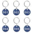 thumbnail image 1 of Aspire 20pcs Numbered Metal Rim Key Tag 1-20 with Key Rings, Numbered Tag Keychain for Sorting and Organizing - Blue, 1 of 6