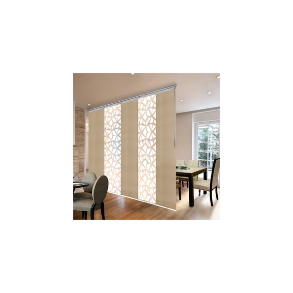 Adjustable Panel Track SystemRoom Divider Set - 5 Panels, Steel, 110" Wide