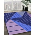 thumbnail image 3 of Ahgly Company Machine Washable Indoor Square Transitional Cobalt Blue Area Rugs, 7' Square, 3 of 7
