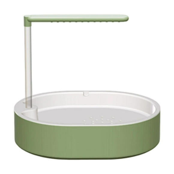 Bañera automática para loros, ducha para agapornis, bañera para pájaros, de ducha, baño para pájaros con circulación de agua para loros grises Verde