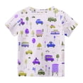 thumbnail image 5 of Virmaxy (18M-10Y) Boys Girls Cute Printed Shirt Toddler Baby Round Collar Short Sleeve Casual Tops Summer Loose Casual Trendy Pullover Shirt Sky Blue-5 18 Months, 5 of 6