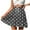 Gray, variant on Wdfiry Boho Short Skirts for Women Fashion Solid Color Dot Printed Midi Skirt Summer Casual Drawstring Elastic High Waist Beach Skirt