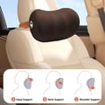 thumbnail image 4 of Hwkond Decorative Throw Pillows Car Headrests Car Memory Neck Pillows Car Neck Protectors Headrests,Brown, 4 of 5