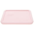 thumbnail image 6 of Pyrex (2) 7210 3-Cup Clear Glass Rectangular Dishes with (2) 7210-PC 3-Cup Loring Pink BPA-Free Plastic Lids – Made in the USA, 6 of 6