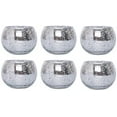 thumbnail image 4 of Hosley Set of 12 Glass Taper Candle Holders & Set of 6 Silver Crackle Glass Tea Light Holders, 4 of 6