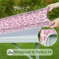 thumbnail image 6 of Pink and Pink Of Leopard Print Square Fitted Tablecloth with Elastic Edge,Square Table Cover,Washable Elastic Table Cover for Home Kitchen Party Decor 36"x36", 6 of 6