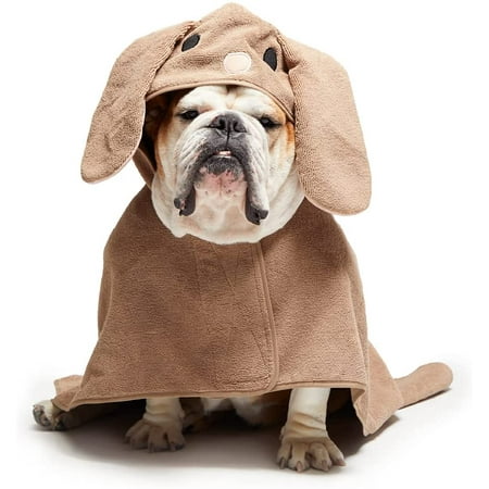 Premium Absorbent Dog Towel - Quick Drying Hooded Bathrobe for ...