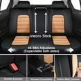 thumbnail image 6 of Fit for HONDA ACCORD 2012 Seat Cover, Orange and Black Car Seat Covers, PU Leather 5 Seats Full Set With Lumbar Support Non-slip, 4-Door Sedans Only, Airbag-Compatible, 6 of 6