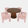 thumbnail image 4 of Jofran Gwen Luxury Mid-Century Modern Five Piece Dining Set with Upholstered Chairs, 4 of 9