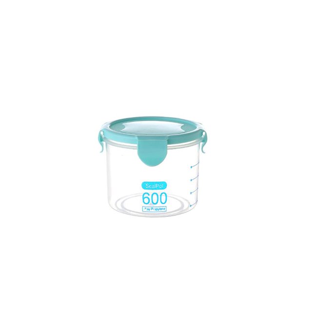 Sealing Food Container Sealed Storage Containers Food Storage Box Food Storage Containers Plastic Transparent Sealed Containers Kitchen Food Cereal Beans Nuts Storage Box Blue