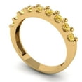 thumbnail image 2 of 0.63 ctw Wedding Band for Women - 14K Yellow Gold Yellow Moissanite Stackable Eternity Ring, 2 of 6