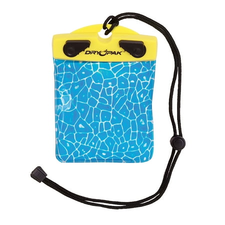 Dry Pak Alligator Wallet, Yellow with Blue "Aligator' Embossed Pvc Front and Clear Tpu Back Is 4 In. x 4 In. Dp-44