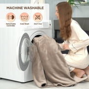 MARNUR Electric Blanket 72 x 84 Full Size Heated Blanket, 6 Heating Levels, 10H Auto-off - Linen