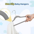 thumbnail image 2 of Hangers Smartor Premium Kids, 35 cm, 50 unidades, terciopelo gris, 2 of 9