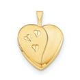 thumbnail image 2 of 1/20 Gold Filled 16mm Satin and Polished Heart Locket, 2 of 3