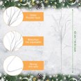 thumbnail image 2 of 16 Pcs Christmas Tree Picks Sprays Artificial Glitter Stem Ornaments,Duslogis Decorative Branches Twigs Sprigs Sticks for DIY Xmas Tree Wreath Garland Vase Holiday Wedding Home Decor (White), 2 of 7