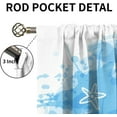 thumbnail image 5 of Ocean Sea Abstract Graffiti Blackout Pinch Pleated Curtains, Sealife Starfish Fish Window Drapes 2 Panel Set, Dust-Proof Easy to Clean Window Treatments for Living Room Bedroom Study-W42xL63in, 5 of 6