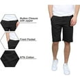 thumbnail image 2 of Men's 5-Pocket Flat-Front Stretch Chino Shorts - OLIVE, 2 of 5