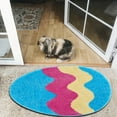 thumbnail image 2 of TIELUTT Easter Rabbit Bunny Eggshell Shaped Bunny Rug 21X29"/19X25'' Non Washable Welcome Door Mat Cute Blanket Hand Knitted Blanket Blanket Throws under 20 Small Area Rug Winter Throw Blanket, 2 of 6