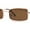 Gold - Brown, variant on Mens Classic Narrow Rectangle Metal Rim Dad Sunglasses Gold - Brown