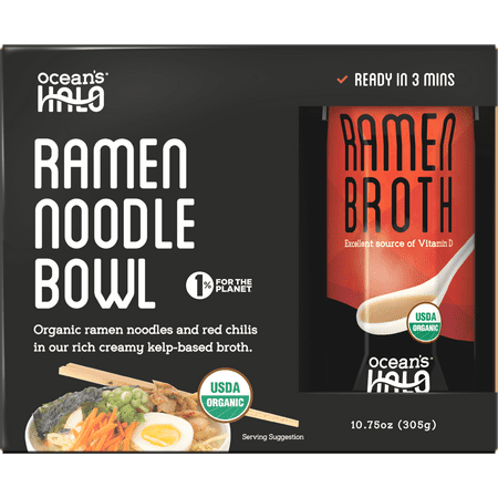 Ocean's Halo, Organic and Vegan Ramen Noodle Bowl, Shelf-Stable, 10.90 oz.