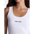 thumbnail image 4 of No Boundaries Ribbed Graphic Game-Day Tank Top, Women's and Women's Plus Sizes XXS-4X, 4 of 5