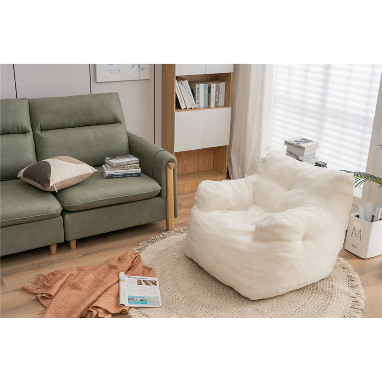Unisex individual Fluffy Lazy Sofa Bean Bag Filler Foam Adults Recliner  Bean Bag Sofa Bedroom Modern