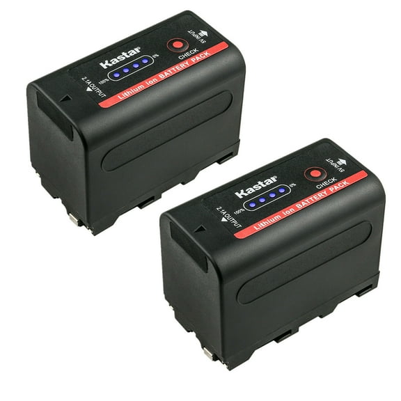 Kastar NP-F780EXP Battery 2-Pack Replacement for Sony HXR-NX100 HXR-NX3 HXR-NX5 HXR-NX5R MPK-DVF4 MVC-CD1000 MVC-CD400 MVC-CHF81 MVC-CKF81 MVC-FD100 MVC-FD200 MVC-FD5 MVC-FD51 MVC-FD7 Camera