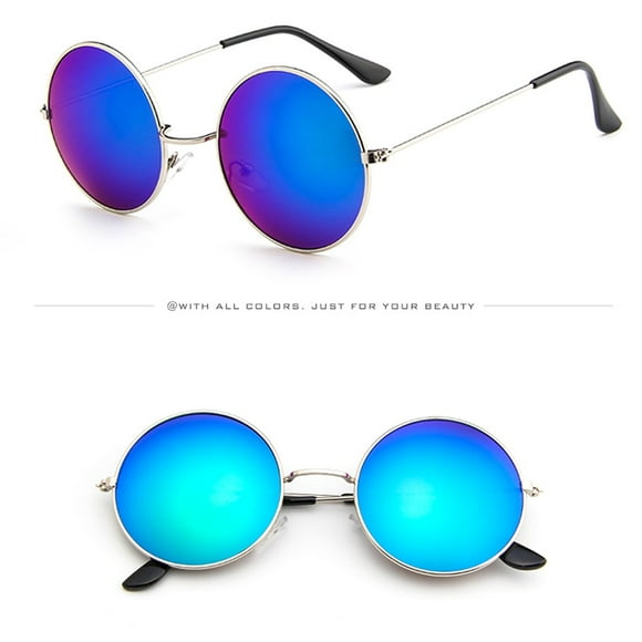Women Men Vintage Retro Glasses Unisex Driving Round Frame Sunglasses Eyewear
