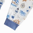thumbnail image 5 of Newborn Baby Boy Summer Clothes Boys Cute Outfit New to The Crew Nautical Short Sleeve Romper and Pants Set, 5 of 6